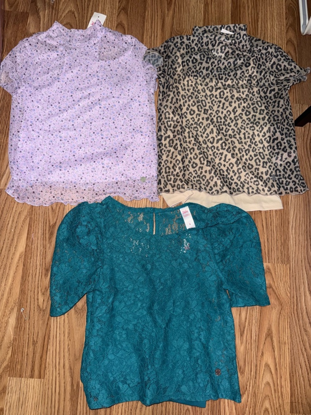 Lot of 3 - Girls Sheet and Lace Tops - Dressy - Sz 6 - NWT